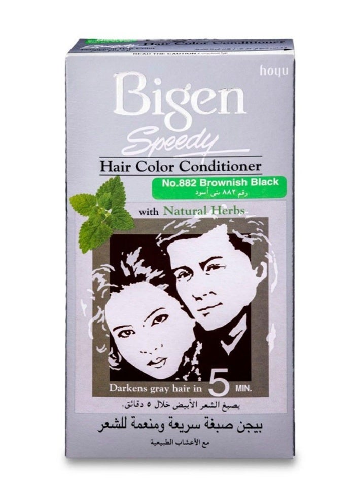 Bigen Hair Color Speedy Conditioner Brownish Black 882 - Image 1