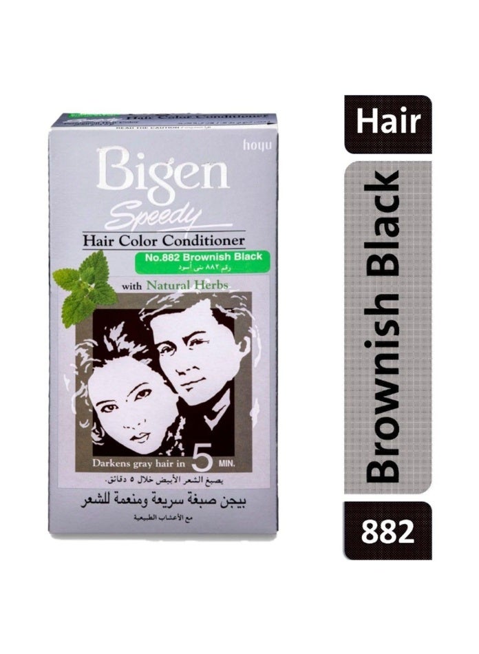 Bigen Hair Color Speedy Conditioner Brownish Black 882 - Image 2