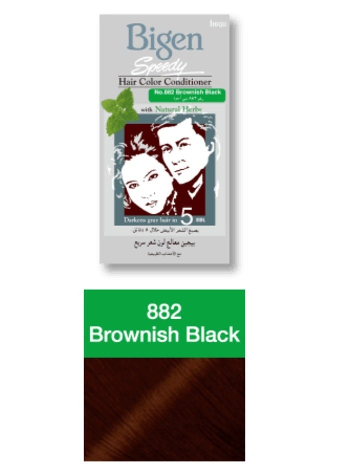 Bigen Hair Color Speedy Conditioner Brownish Black 882 - Image 4