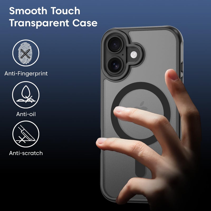 Sounce Matte Black Case Cover Compatible with iPhone 17 Premium Shockproof Protection Camera Guard Raised Edges Slim Lightweight Anti-Fingerprint Matte Finish Back Cover Durable Bumper Design (Black) - Image 5