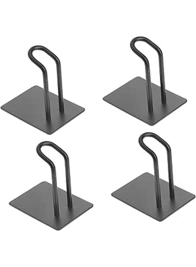4Pcs Stainless Steel Adhesive Coat Hooks No Drilling Wall Hangers for Towels Robes Kitchen Bathroom - Image 1