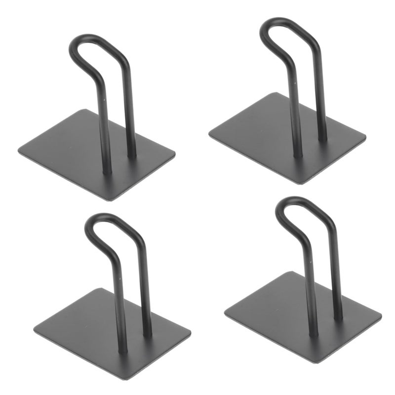 4Pcs Stainless Steel Adhesive Coat Hooks No Drilling Wall Hangers for Towels Robes Kitchen Bathroom - Image 2