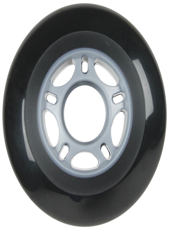 Player's Choice Inline Skate Wheels 76mm 82A Black Outdoor Roller Hockey 8 Pack -ABEC 9 Bearings - Image 2