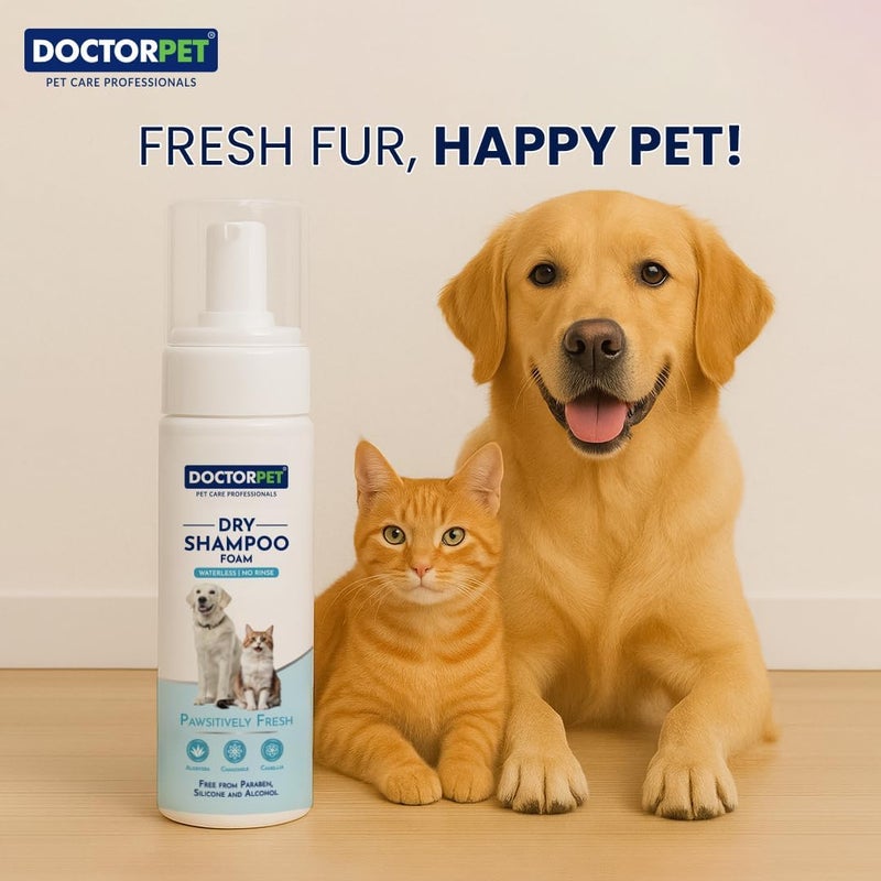 DoctorPet Doctor Pet Dry Shampoo Foam - Waterless Grooming for Pets - Image 3