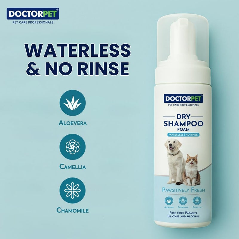 DoctorPet Doctor Pet Dry Shampoo Foam - Waterless Grooming for Pets - Image 5