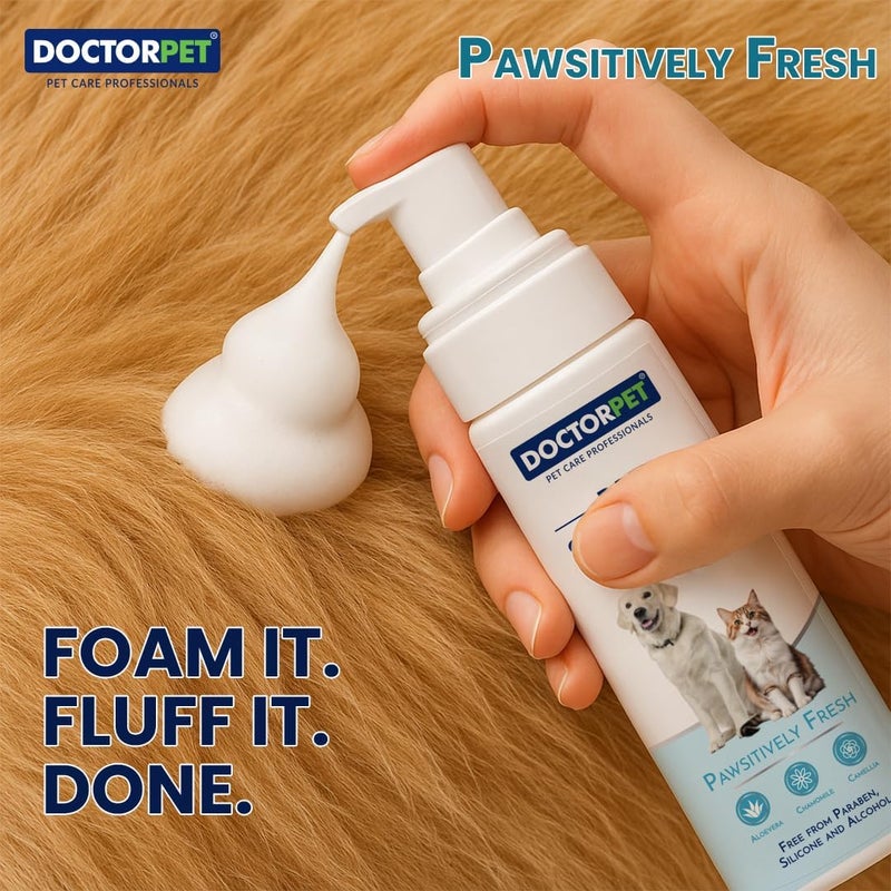 DoctorPet Doctor Pet Dry Shampoo Foam - Waterless Grooming for Pets - Image 4