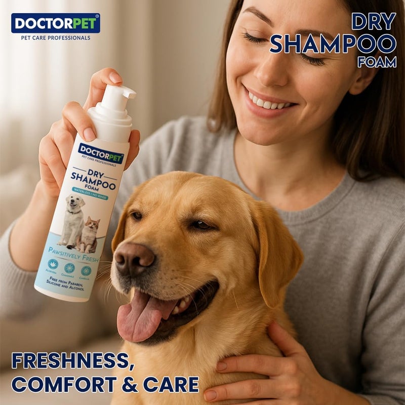 DoctorPet Doctor Pet Dry Shampoo Foam - Waterless Grooming for Pets - Image 2