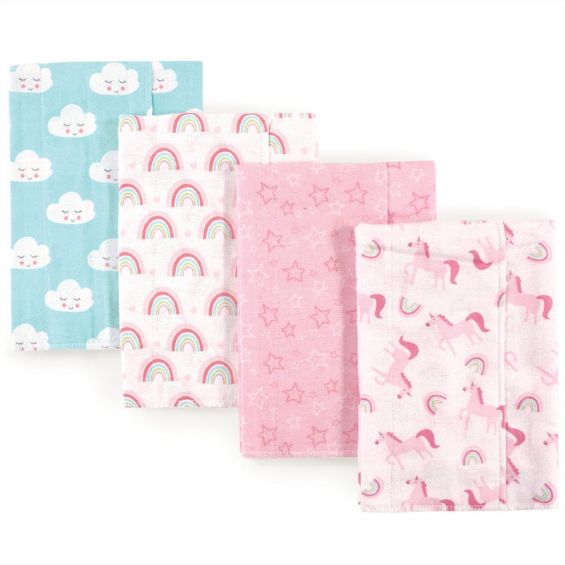 Luvable Friends Unisex Baby Cotton Flannel Burp Cloths Rainbow One Size