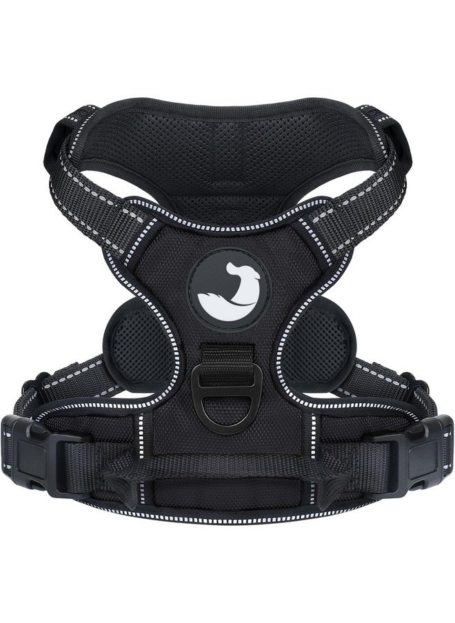 Joytale - Joytale No Pull Dog Harness Medium Sized Dog, Reflective Pet Vest with Front Clip, Adjustable Soft Padded Harnesses with Easy Control Handle for Training and Walking, Black, M - Image 1
