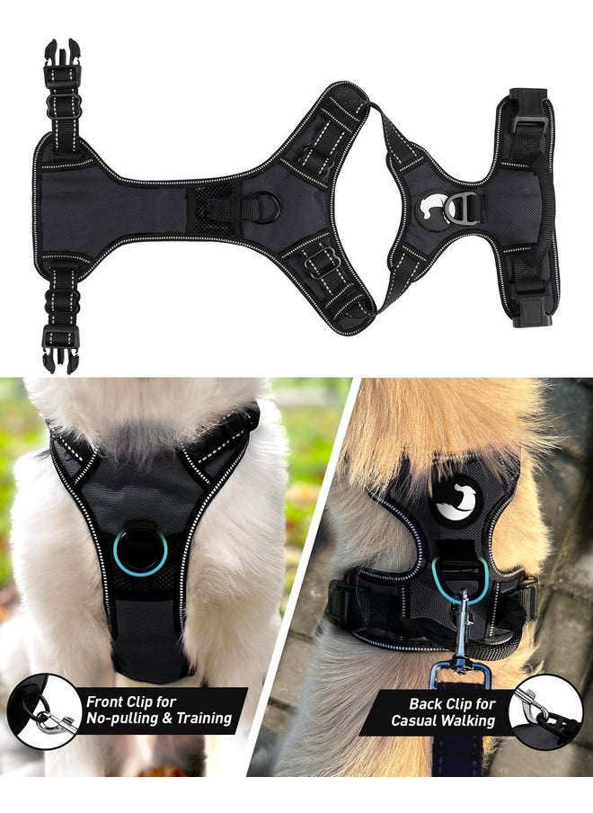 Joytale - Joytale No Pull Dog Harness Medium Sized Dog, Reflective Pet Vest with Front Clip, Adjustable Soft Padded Harnesses with Easy Control Handle for Training and Walking, Black, M - Image 1