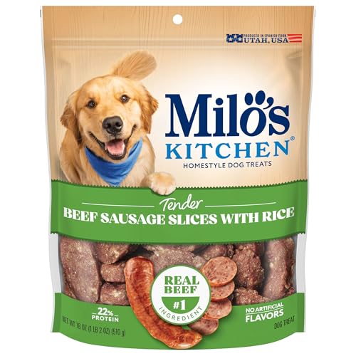 Milo's Kitchen Beef Sausage Slices With Rice Dog Treats, 18 Ounce - Image 1