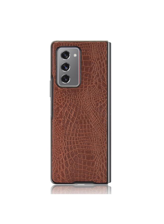 S-TOP Case For Samsung Galaxy Z Fold2 / Z Fold2 5G Shockproof Crocodile Texture PC + PU Case - Image 2