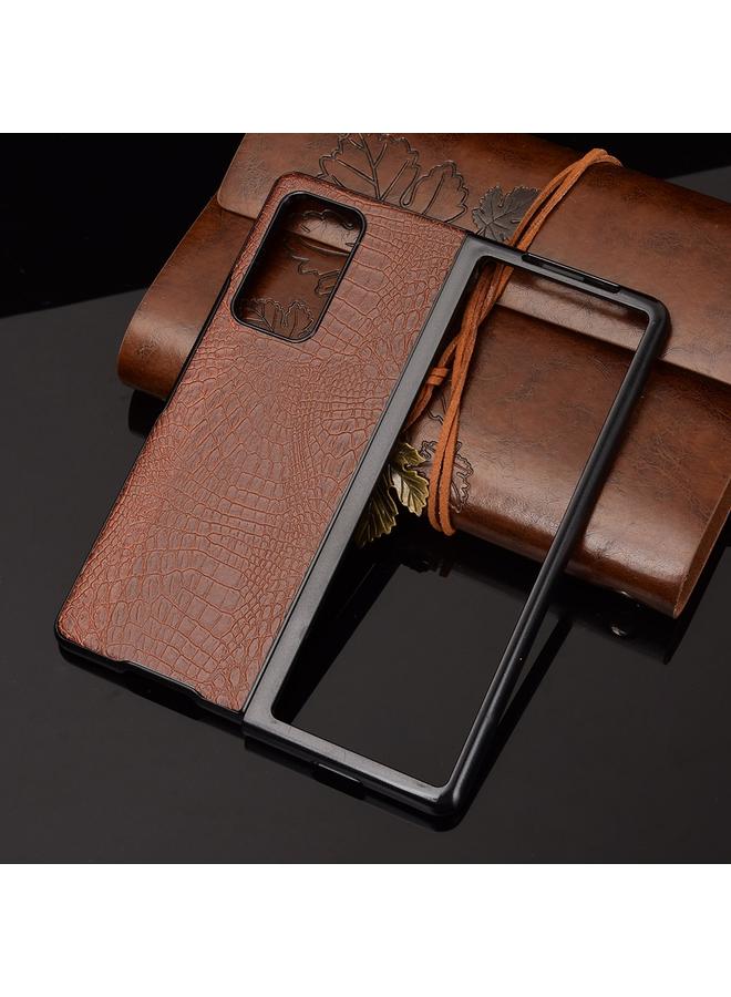S-TOP Case For Samsung Galaxy Z Fold2 / Z Fold2 5G Shockproof Crocodile Texture PC + PU Case - Image 3