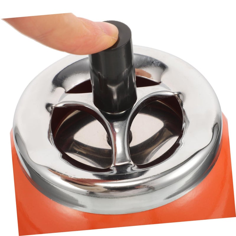 Iron Billiards Shaped Ashtray Small Windproof Automatic Extinguishing Cigarette Tray - Image 5
