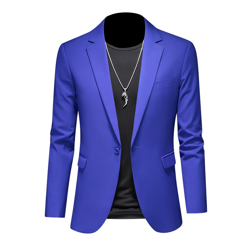 and Cross-Border Export 2023 Spring New Double Slit Men''s Casual Pure Color Suit Jacket Single Top for Men - Image 5