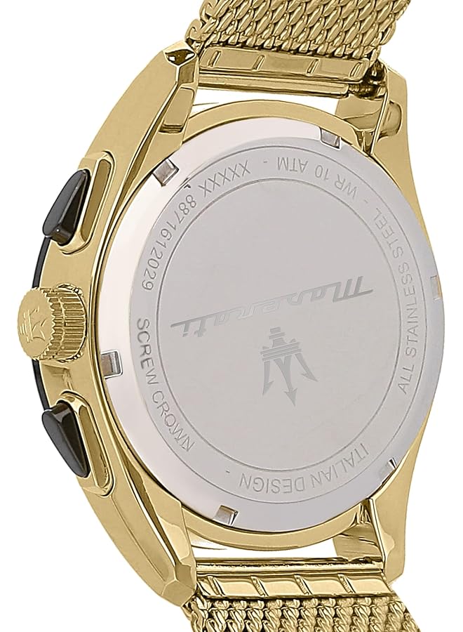 Maserati Men R8873612010 Traguardo Analog Display Quartz Gold Watch Blue Modern - Image 5