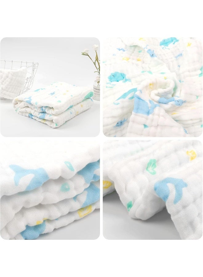 babygoal Baby Bath Towel 2 Pack, 100% Muslin Cotton Hooded Towel for Newborn,Toddler,Infant, Absorbent & Hypoallergenic Baby Gift for Boys Girls 35"x35" T0405 - Image 4