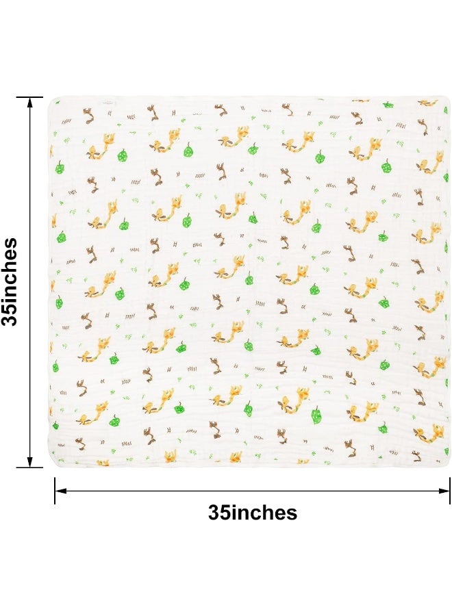 babygoal Baby Bath Towel 2 Pack, 100% Muslin Cotton Hooded Towel for Newborn,Toddler,Infant, Absorbent & Hypoallergenic Baby Gift for Boys Girls 35"x35" T0405 - Image 5