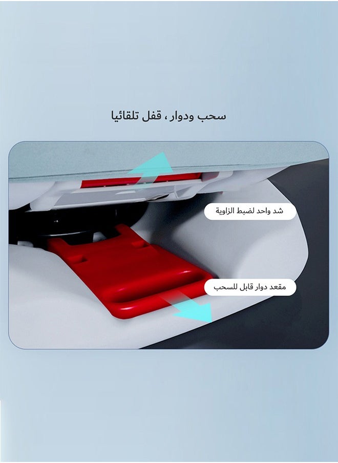 أوميني كرسي سيارة فاخر يدور 360 درجة مع ISOFIX – مقعد أمان فاخر للأطفال من المجموعة 0+/1/2/3 من 40 إلى 150 سم، راحة مطلقة من الولادة حتى عمر 12 سنة  - Image 4