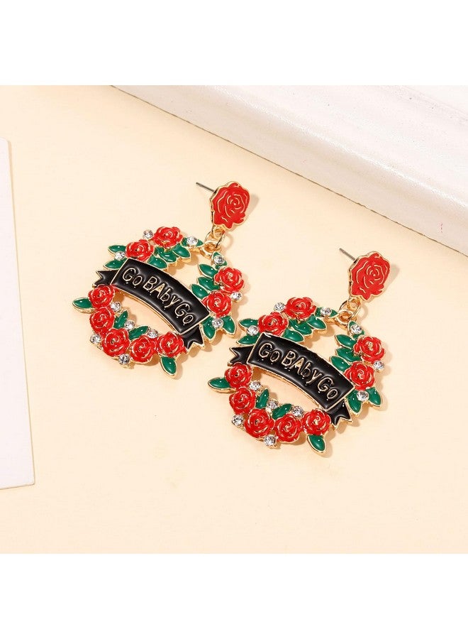 CEALXHENY Kentucky Derby Earrings For Women Derby Horse Riding Suit Horseshoe Earrings Horse Race Day Rose Flower Drop Dangle Earrings Kentucky Derby Accessories Outfit Jewelry Gifts (Horseshoe B) - Image 3
