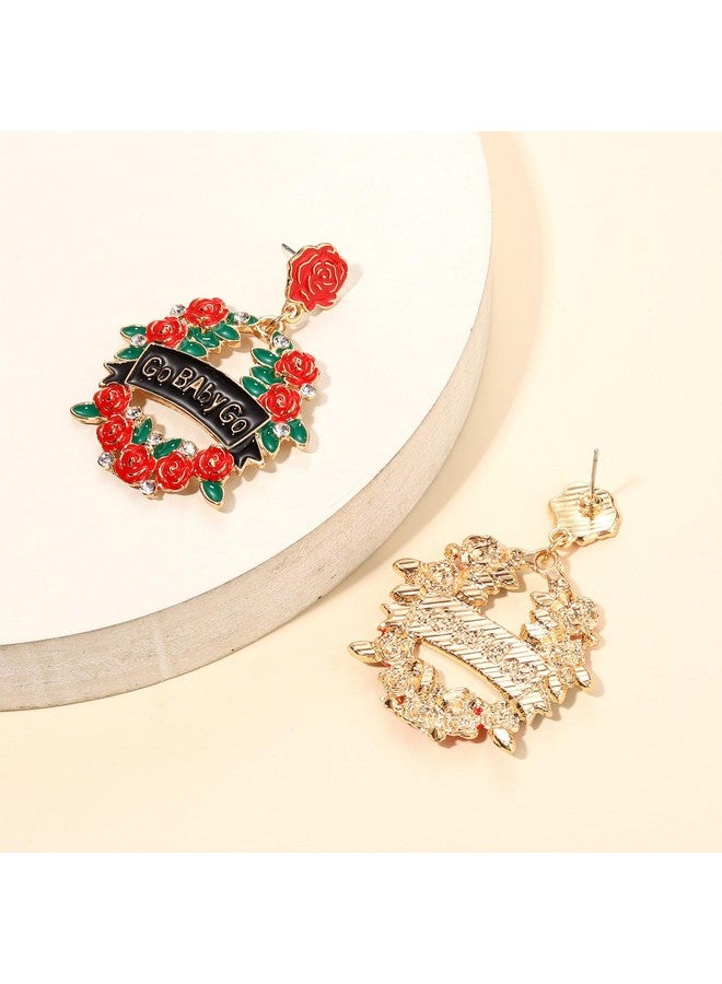 CEALXHENY Kentucky Derby Earrings For Women Derby Horse Riding Suit Horseshoe Earrings Horse Race Day Rose Flower Drop Dangle Earrings Kentucky Derby Accessories Outfit Jewelry Gifts (Horseshoe B) - Image 4