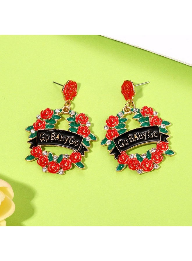CEALXHENY Kentucky Derby Earrings For Women Derby Horse Riding Suit Horseshoe Earrings Horse Race Day Rose Flower Drop Dangle Earrings Kentucky Derby Accessories Outfit Jewelry Gifts (Horseshoe B) - Image 2