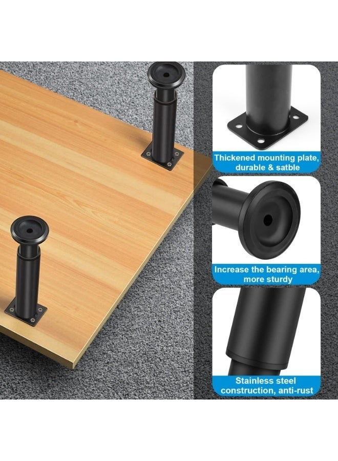 SHAOZHEN Upgraded Adjustable Metal Furniture Legs, Durable Cabinet Leg Accessories for Sofa/Bed/Desk/Sofa/Table/Chair/Dressing Table, 4-Piece Set Replacement Furniture Legs - Image 5