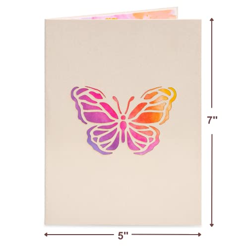 Paper Love Butterfly Tree 3D Pop Up Card, Gift for Birthday, Wedding, Anniversary, Mothers Day, Thank You, Get Well, All Occasion or Just Because - 5" x 7" Cover - Includes Envelope and Note Tag - Image 2