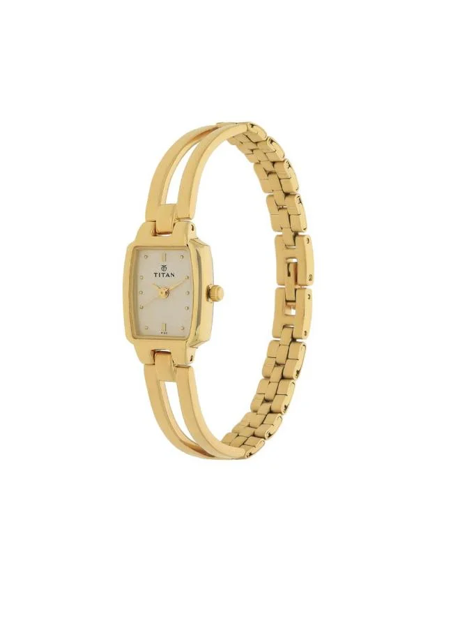 تيتان Women Analog Display Watch With Gold Metal Strap - 2131YM04
