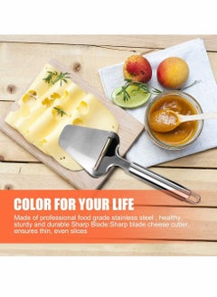 Excefore 3 Pieces Cheese Cutter Adjustable Thickness Stainless Steel Wire Cheese Slicer with Cheese Plane Tool for Soft Semi-Hard Cheeses Kitchen Cooking Tool for Kitchen Cooking  - Image 4