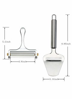 Excefore 3 Pieces Cheese Cutter Adjustable Thickness Stainless Steel Wire Cheese Slicer with Cheese Plane Tool for Soft Semi-Hard Cheeses Kitchen Cooking Tool for Kitchen Cooking  - Image 3