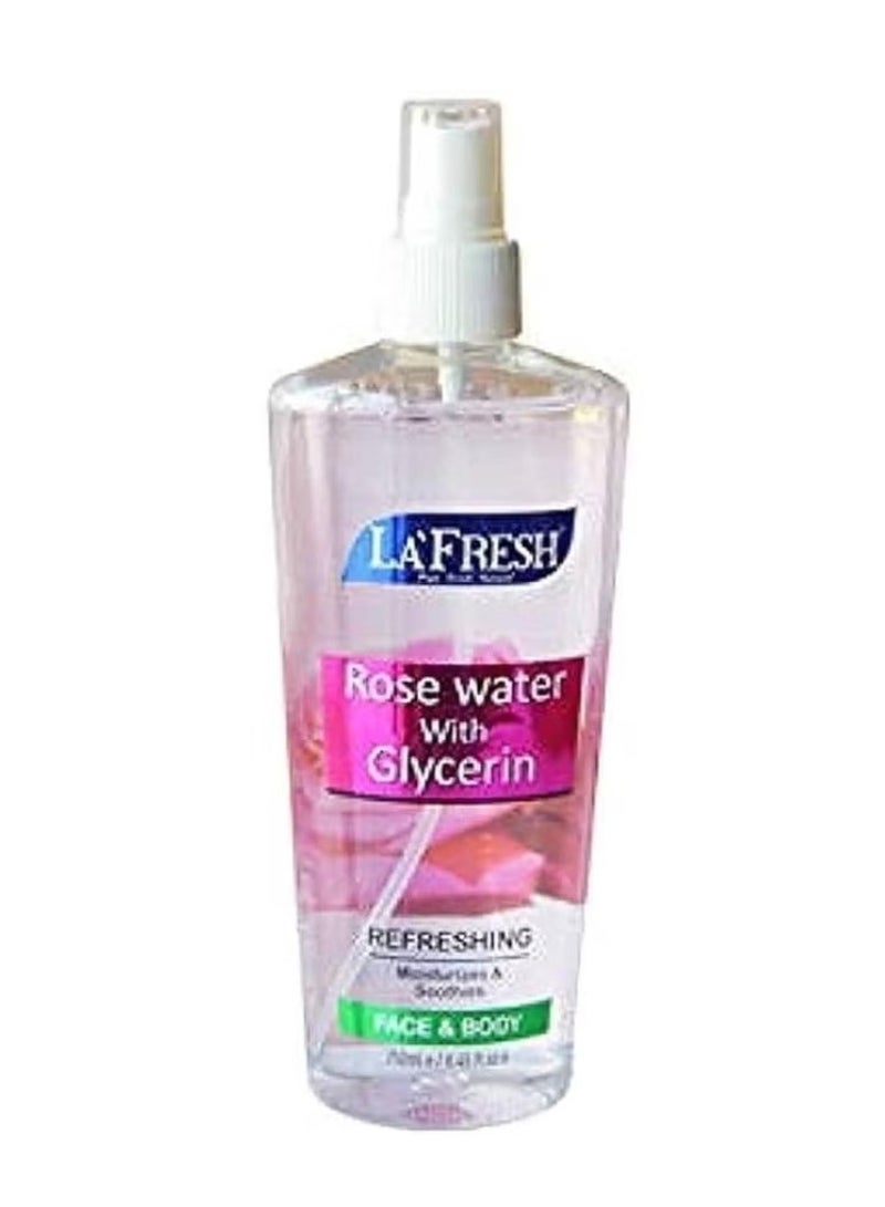 LA FRESH Rose Water With Glycerin Face And Body 250 ml - Image 1
