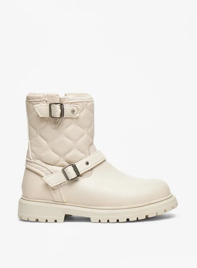 فلورا بيلا من شو إكسبرس Girls'S Quilted Boots With Zip Closure