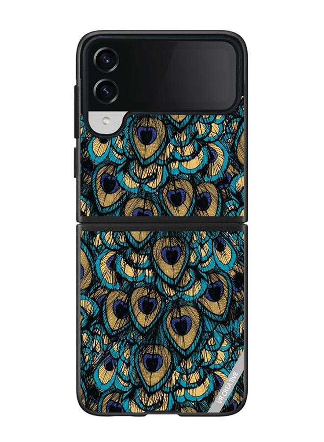 VR CREATIVE غطاء حماية لهاتف سامسونج جالكسي Z Flip4 بتصميم مور بانخ متعدد الألوان - Image 1