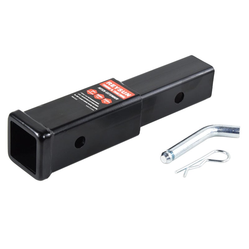 REYSUN Receiver Tube 864333 Trailer Hitch Extender 7 inch Extension Fits 2 inch Hitch Receiver 3500lbs GTW Hitch Pin and Clip Included