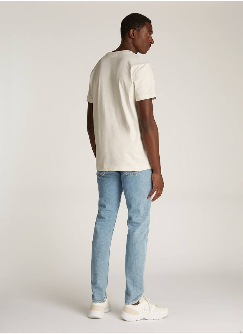 Calvin Klein Jeans Men's Monogram T-Shirt - Cotton, White  - Image 4