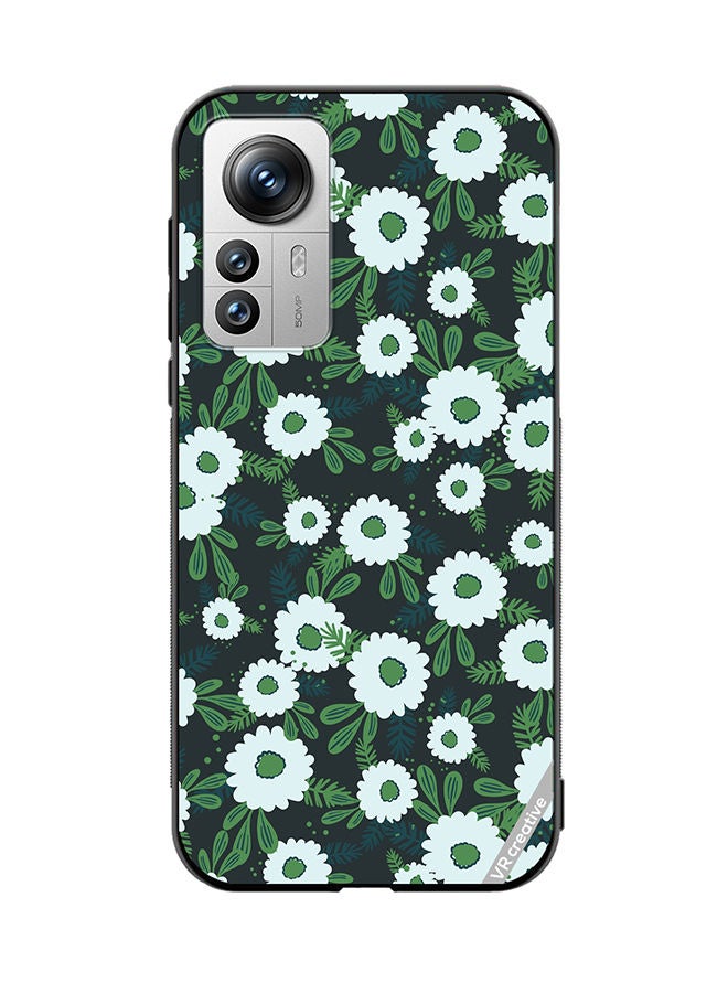 VR CREATIVE غطاء واقي لهاتف Xiaomi 12X بنمط زهور مستوحى من تصميم الزخارف الشعبية التقليدية متعدد الألوان - Image 1