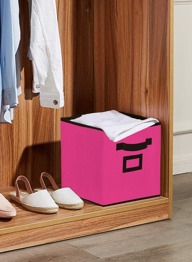 UNICRAFTS Shirt Stacker Wardrobe Organizer With Storage Box Organizer for Clothes Toys Organizer Files Storage Organiser Cloth Cover Large Capacity Pack of 6 3 Blue Shirt Stacker 3 Pink Storage Box - Image 3
