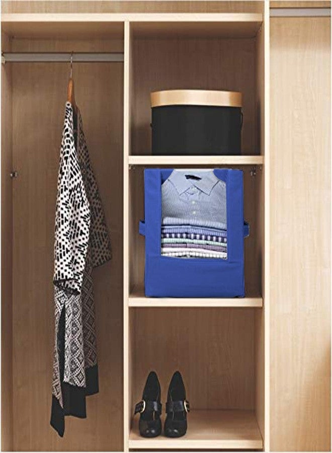 UNICRAFTS Shirt Stacker Wardrobe Organizer With Storage Box Organizer for Clothes Toys Organizer Files Storage Organiser Cloth Cover Large Capacity Pack of 6 3 Blue Shirt Stacker 3 Pink Storage Box - Image 5