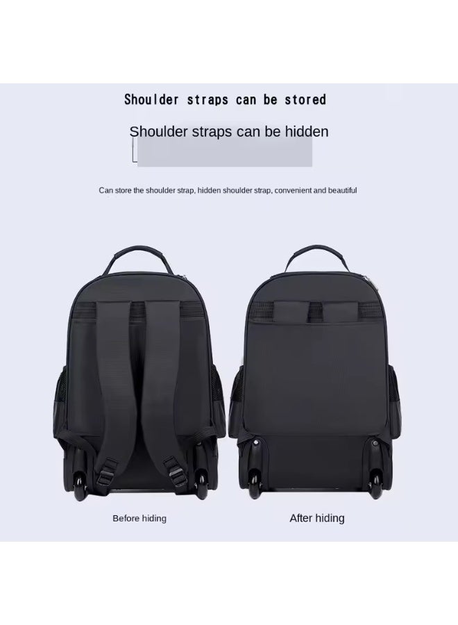 Rolling Travel Backpack with Retractable Handle – 18 Inch Wheeled Business & School Laptop Bag for Men and Women, Multi-Compartment, Waterproof & Convertible Design - Image 5