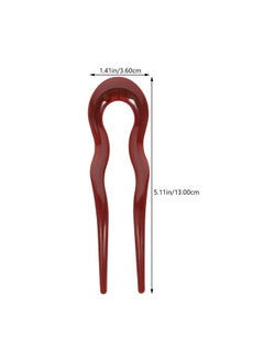 minkissy minkissy French Hair Fork for Buns U Shaped Plastic Hair Pin For Thin Thick Hair Vintage Updo Hair Accessories For Women Girls 3Pcs  - Image 3