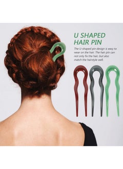 minkissy minkissy French Hair Fork for Buns U Shaped Plastic Hair Pin For Thin Thick Hair Vintage Updo Hair Accessories For Women Girls 3Pcs  - Image 2