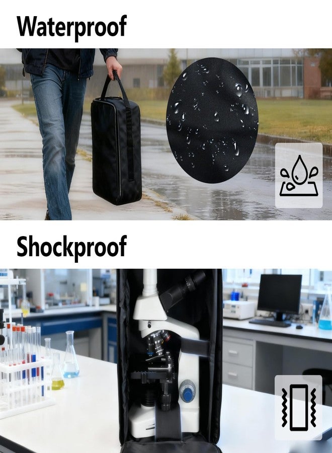 BEMAXYE Microscope Carrying Case with Front Pockets 7.8" L x 6.6" W x 14" H - Universal, Foldable, Waterproof & Lightweight - Image 4