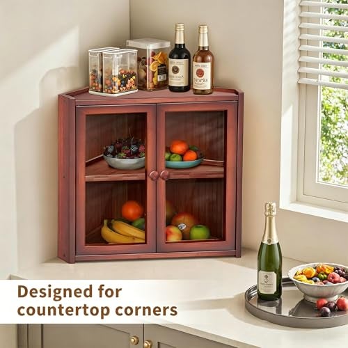 BAMBANG Bread Box, Double Layer Bamboo Bread Bin for Homemade Bread Bakers and Corner Kitchen Countertop with Double Doors, Not Suitable for Oversized Loaves, Brown - Image 4