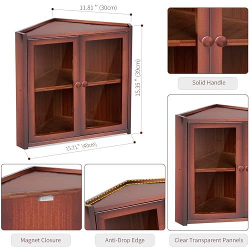BAMBANG Bread Box, Double Layer Bamboo Bread Bin for Homemade Bread Bakers and Corner Kitchen Countertop with Double Doors, Not Suitable for Oversized Loaves, Brown - Image 2