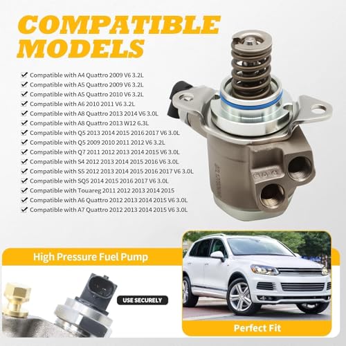 Jecoupoon 07L127026AL High Pressure Fuel Pump Compatible with 20092017 A4 Quattro Q5 Q7 A5 Quattro A6 A6 Quattro A7A8 Quattro S4 S5 SQ5 2012 Touareg 20112015 GDP608 HM10050 07L127026Q - Image 3