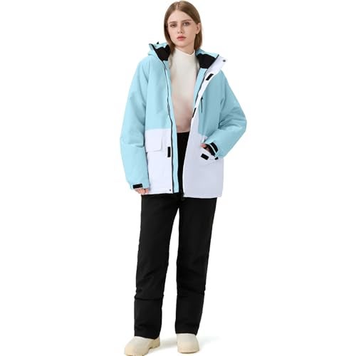 GS SNOWING Women's Ski Jackets and Bib Pants Set Windproof Waterproof Insulated Snowsuit - Image 2
