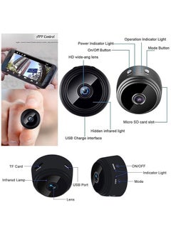 Festive Gallery A9 Mini Camera Wireless WiFi Network Monitor Security Camera HD 1080P Night Vision for Car Home Office Black, one size  - Image 3