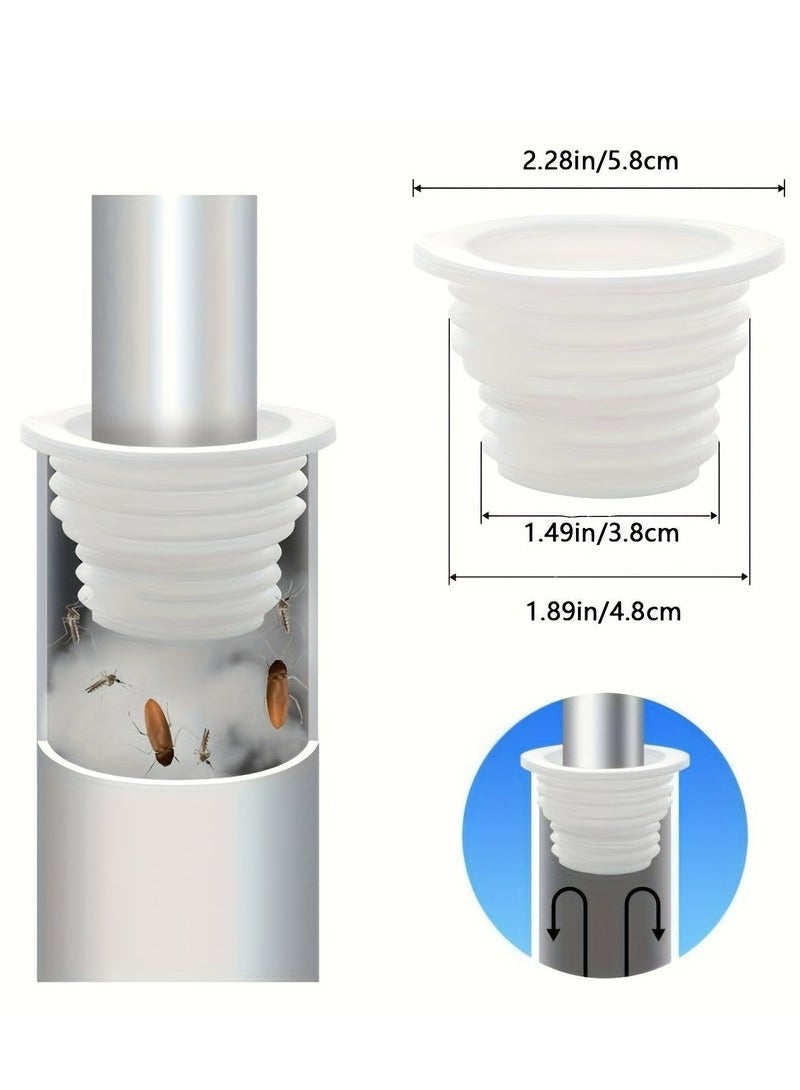 4Pcs Universal Silicone Drain Plug - Odor-Free, Durable, Easy Install for Kitchen, Bathroom & Laundry,Sewer Anti-odor Sealing Plug,Silicone Pipe Seal Plug Washing Machine Drain Pipe  - Image 3