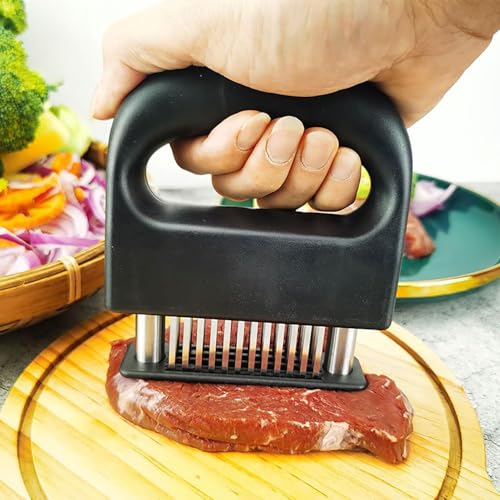 RoarCraft Meat Tenderizer,Multipurpose Poultry Tenderizer with 48 Stainless Steel Needle Blades,Easy to Use,Durable Steak Tenderizer for Cooking Marinade BBQ - Image 3